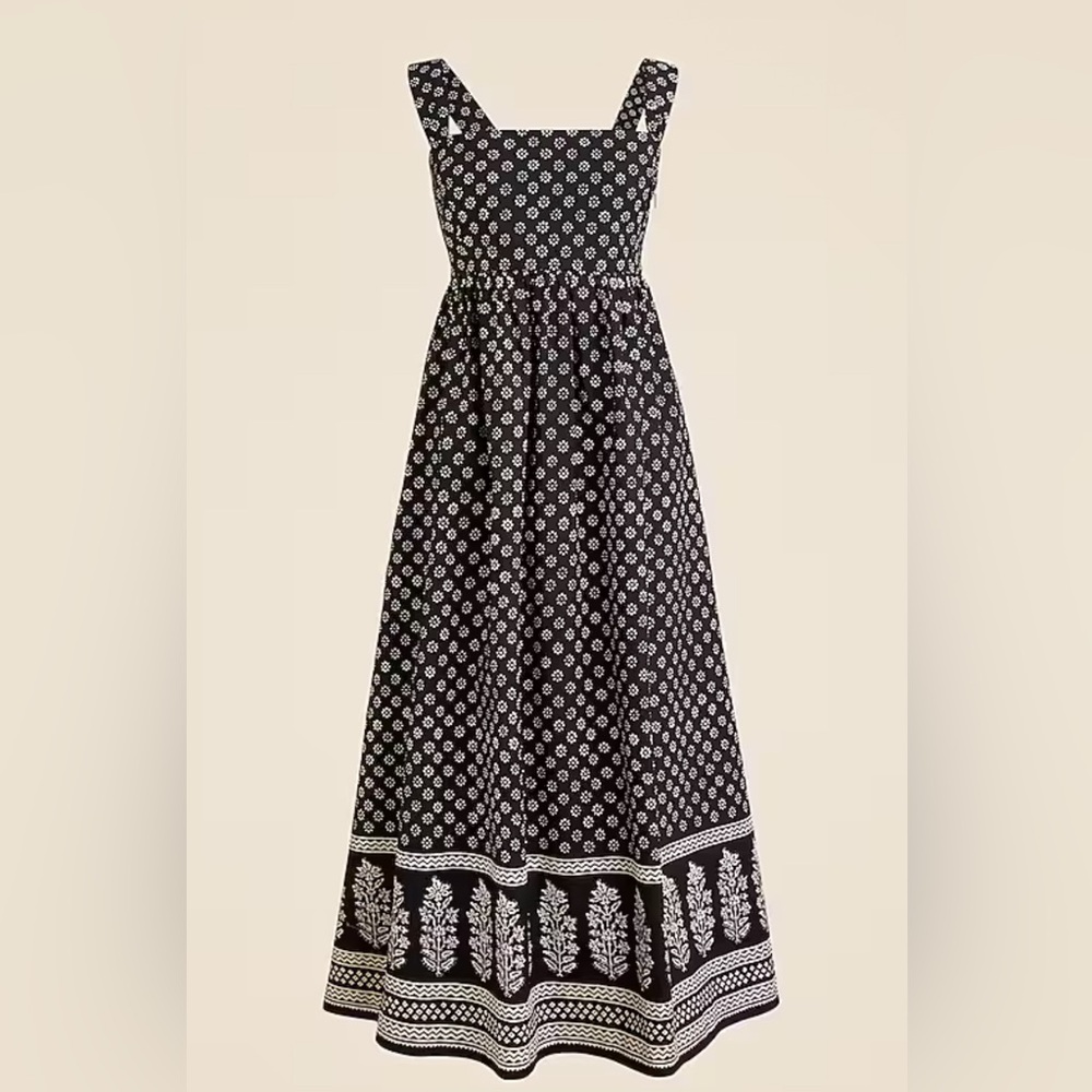 J. CREW Squareneck Midi Dress in Block Print in Black & Ivory/ Cream Sz. 6
$148 - Picture 4 of 4
